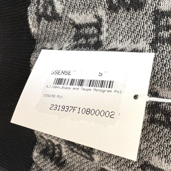 MISBHV, Wool and Silk Blend, Black & Taupe Monogram Polo - Multicolor. Size: S. - Picture 5 of 13